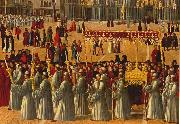 BELLINI, Gentile Procession in Piazza S. Marco (detail) ll95 Norge oil painting reproduction